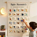 Calendrier de l'Avent personnalisé du Ramadan 30 jours pour enfant musulmane islamique garçon fille Kareem eid al Fitr décoration murale suspendue pour la maison