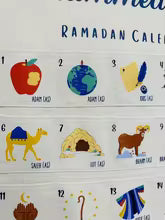 Calendrier de l'Avent personnalisé du Ramadan 30 jours pour enfant musulmane islamique garçon fille Kareem eid al Fitr décoration murale suspendue pour la maison