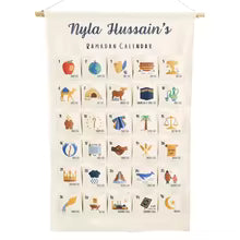 Calendrier de l'Avent personnalisé du Ramadan 30 jours pour enfant musulmane islamique garçon fille Kareem eid al Fitr décoration murale suspendue pour la maison